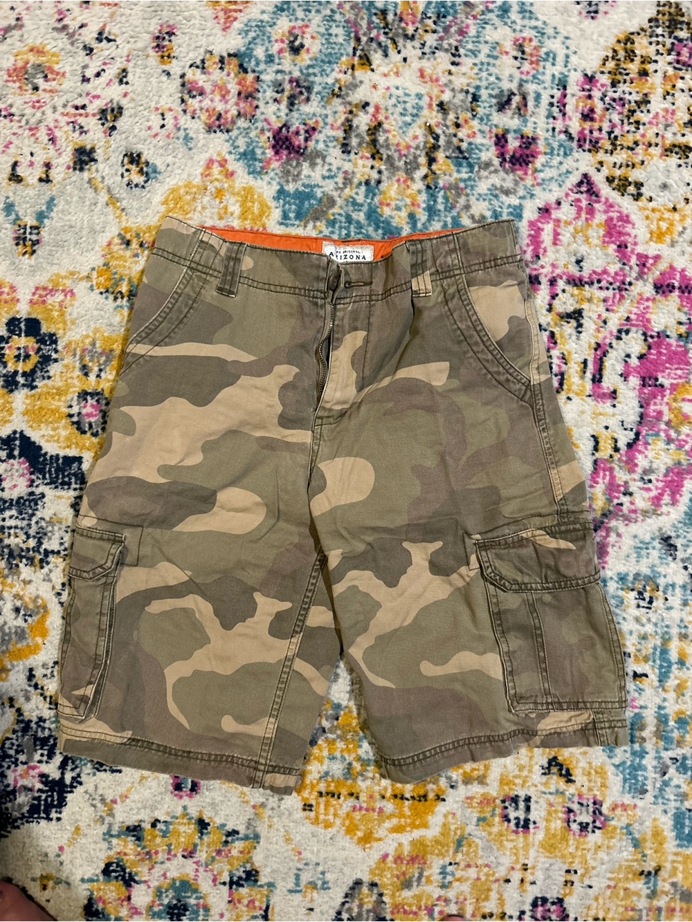 Arizona Jean Company boys Camo Cargo Shorts - Olive Green